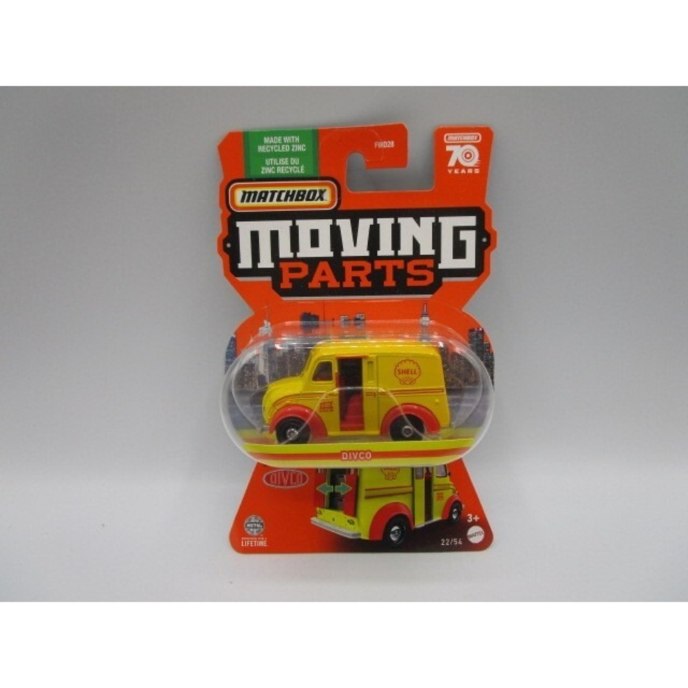 Matchbox Moving Parts Shell Divco Truck Yellow #22 Diecast Car 70 Years